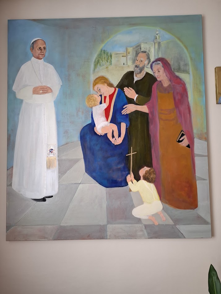 Sveta družina s podobo svetega očeta Papeža Leona XIV.
